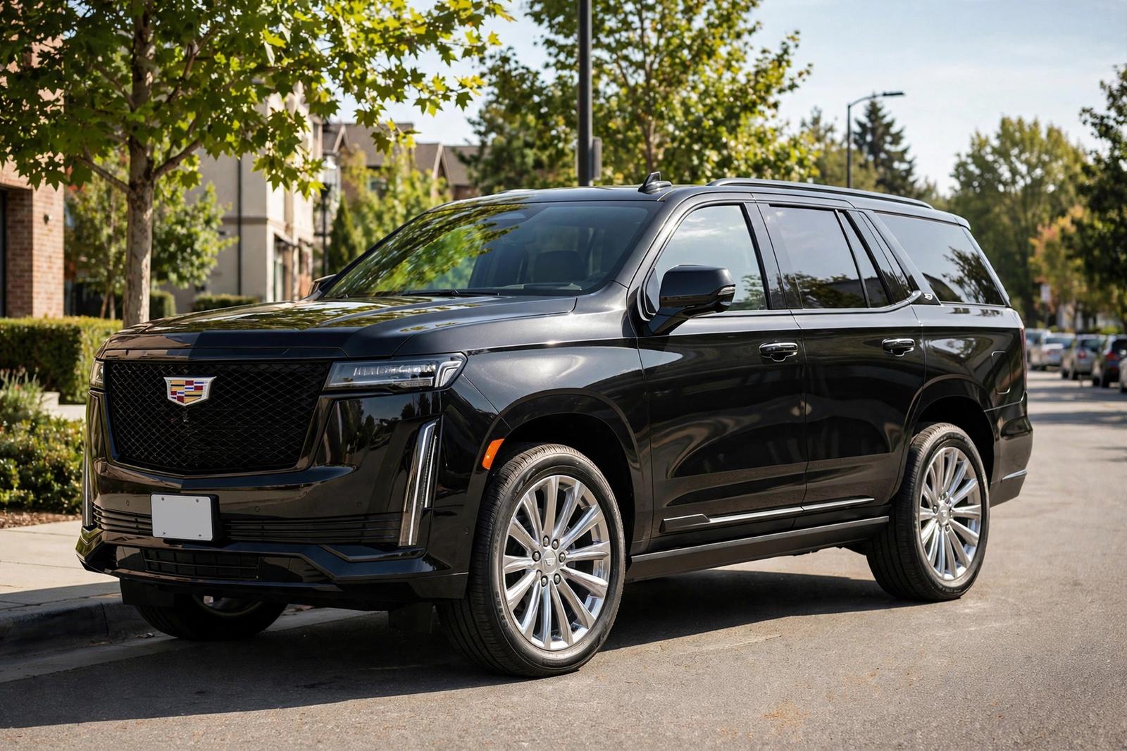 Black Cadillac Escalade for a Beverly Hills shopping day